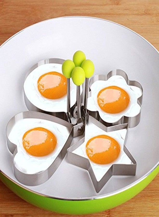 Connectwide Stainless Steel Fried Egg Mold Ring Pancake Rings Set, Silver - Image 2